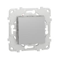 Переключатель 1-клавишный перекрестный схема 7 10 AX 250 В Unica NEW Schneider Electric алюминий NU520530