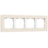 Рамка 4-постовая Werkel Split айвори-белый soft-touch W0043066
