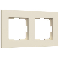 Рамка из пластика на 2 поста Werkel Slab айвори матовый W0022962