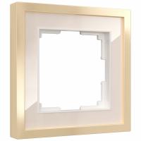 Рамка из металла на 1 пост Baguette айвори/латунь Werkel Baguette айвори/латунь W0012851