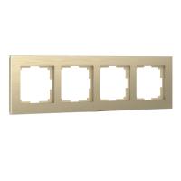 Рамка из металла на 4 поста Аluminium шампань алюминий Werkel Aluminium шампань алюминий W0041711