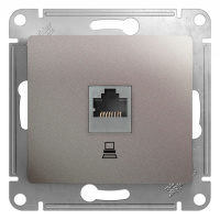 Розетка компьютерная RJ45 Systeme Electric Glossa, платина GSL001281K