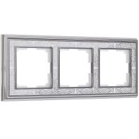 Рамка из металла на 3 поста Palacio Gracia хром/белый Werkel Palacio Gracia хром/белый W0031431