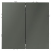 Перекрестный переключатель двухклавишный 10А Voltum S70 титан Soft touch пластик (VLS020506)