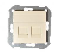 Телефонная Розетка 2ная RJ-11/12 AMP Simon 82 75528-39х2 | 82006-31