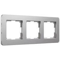 Рамка из металла на 3 поста Platinum алюминий Werkel Platinum  алюминий W0032606