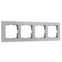 Рамка из пластика на 4 поста Hammer серебряный Werkel Hammer серебряный W0042406