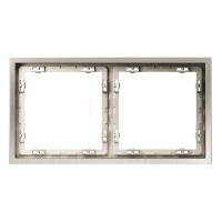 Рамка металлическая на 2 поста Voltum S70 METAL никель Soft touch (VLSM120211)