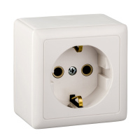 Розетка с заземлением 16А Systeme Electric Hit, БЕЛЫЙ RA16-133I-B