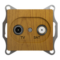 Розетка TV-SAT оконечная 1DB Systeme Electric Glossa, дерево дуб GSL000597