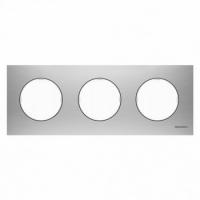 3 постовая рамка нержавеющая сталь ABB Sky Moon 2CLA867300A4001