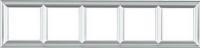 Рамка 5-пост цт. алюминий Jung Eco Profi Deco EPD485AL