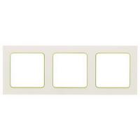 3 постовая рамка белая с линией цвета зеленый EKF Стокгольм EKF EAM-G-302-10