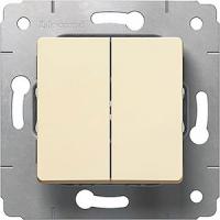 Выключатель двухклавишный 773758 Legrand Cariva цвет бежевый