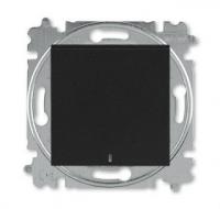 Выключатель 1-клав. + подс. ABB Levit антрацит - дымчатый чёрный 2CHH590146A6063