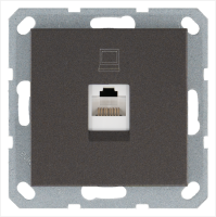 Интернет-розетка RJ45 с накладкой, цвет Мокко Jasmart G6105Z