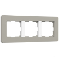 Рамка 3-постовая Werkel Split дымчатый-белый, soft-touch W0033067