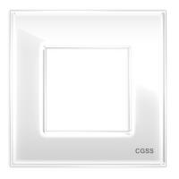 Стеклянная рамка 1 пост CGSS цв. белый GL-P101-WC