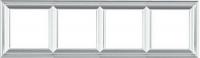 Рамка 4-пост цт. алюминий Jung Eco Profi Deco EPD484AL