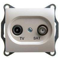 Розетка TV-SAT оконечная 1DB Systeme Electric (Schneider Electric) Glossa, перламутр GSL000697