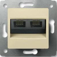 Розетка компьютерная двойная utp 6cat 773742 Legrand Cariva цвет бежевый