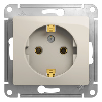 Розетка с заземлением 16А 250В механизм Systeme Electric Glossa, молочный GSL000943