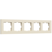 Рамка из пластика на 5 постов Werkel Slab айвори матовый W0052962