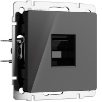 Розетка rj-45 Werkel акрил черный вкладная клемма (W1181048)