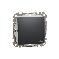 Выключатель 1-клавишный, 10АХ IP44 Schneider Electric Sedna Design, антрацит SDD214101