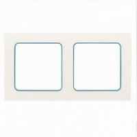 2 постовая рамка белая с линией цвета синий EKF Стокгольм EKF EXM-G-305-30