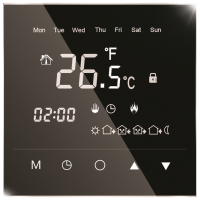 Программируемый терморегулятор с зеркальным сенсорным дисплеем IQ Watt BLACK DIAMOND 00407