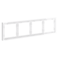 Рамка пластиковая на 4 поста Voltum S70 пластик белая глянцевая (VLS100401)