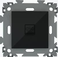 Розетка телефонная CGSS цв. Черный GL-W201T-BCM