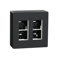 Блок открытой установки 2х2 Unica Systeme+ Schneider Electric NU122454 антрацит