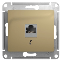Розетка телефонная RJ11 Systeme Electric Glossa, титан GSL000481T