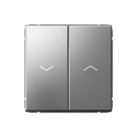 Двухклавишный выключатель для жалюзи Systeme Electric ArtGallery, 2х сх.4, 10А, сталь GAL000919