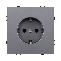 Розетка штепсельная SCHUKO 16A/250 В, серый Kollinger Eclipse EC-014GY