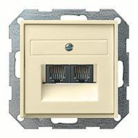 Розетка компьютерная двойная RJ45 6-й кат. GIRA латунь EPUAE8-8UPOK6 | 027001