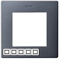 Рамка 5 местная графит 2400650-038 Simon 24 Essence