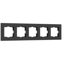 Рамка из пластика на 5 постов Werkel Slab черный матовый W0052908