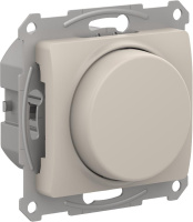 СВЕТОРЕГУЛЯТОР (диммер) Systeme Electric Glossa поворотно-нажимной, LED, RC, 400Вт, мех.,  МОЛОЧНЫЙ