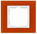Simon 82 Рамки Оранжевый (стекло)-Белый