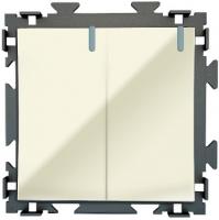 Выключатель 2-клав CGSS цв. бежевый PL-W102-BGG