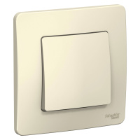 Одноклавишный переключатель скрытой установки 10А 250В Systeme Electric Blanca BLNVS010602, Молочный