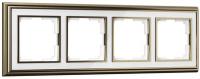 Рамка 4 местная бронза - белая металл Palacio Werkel W0041327