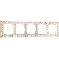 Рамка из металла на 5 постов Аntik белое золото Werkel Antik белое золото W0051523