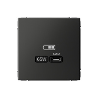 Высокоскоростная розетка USB тип-С Systeme Electric ArtGallery БАЗАЛЬТ GAL001427