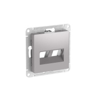 Накладка двойная Systeme Electric AtlasDesign для информационных функций типа Keystone, АЛЮМИНИЙ ATN000390