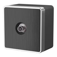 ТВ-розетка оконечная Gallant графит рифленый Werkel Накладные механизмы Gallant графит рифленый W5083004