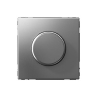 Светорегулятор (диммер) поворотно-нажимной Systeme Electric ArtGallery, LED, RC, 400Вт, сталь  GAL000923